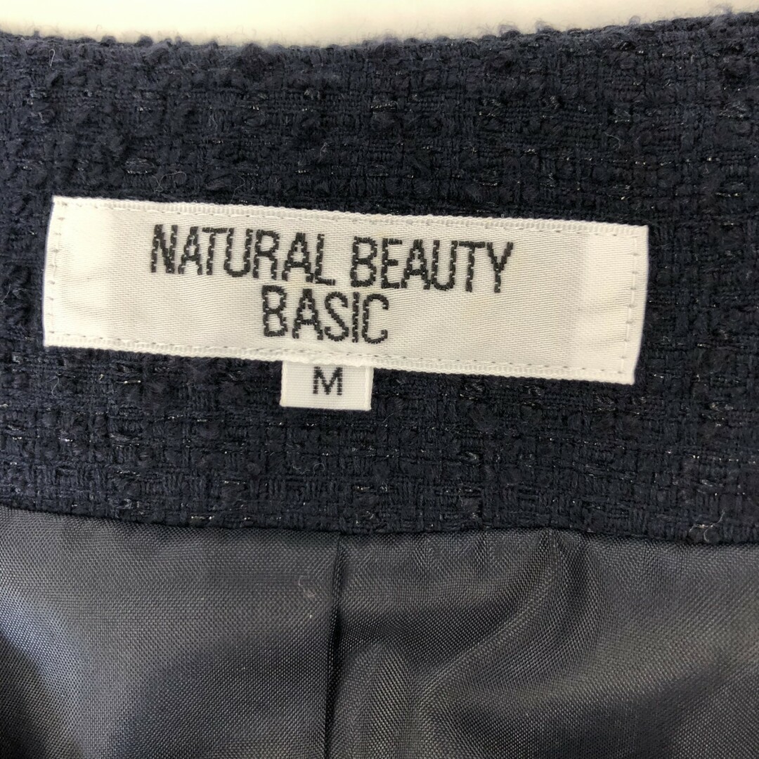 NATURAL BEAUTY BASIC Collarless Jacket M Navy Blu… - image 7