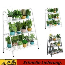 3 Ebenen Metall Blumentreppe Blumenleiter Pflanzenregal Pflanzentreppe Garten