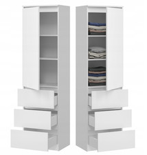 BDW, Armoire avec 3 Tiroirs, Étagères Pratiques et Penderie