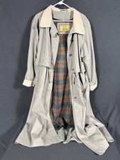 Vintage Fleet Street Trench Coat w/ Plaid Interior Lining: Women s: Size 12