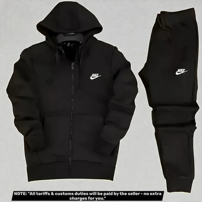 #ad Nike Tech Fleece Tracksuit Black Men#x27;s Hoodie amp; Pants To Match Nike Waffale Shoe $89.00