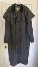 VTG Saddlesmith Outfitters Western Gray  Duster Range Coat Men’s Size L USA