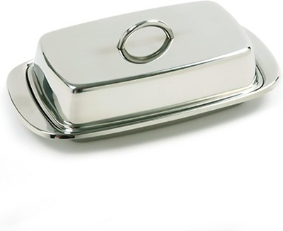 282 Stainl Steel Double Covered Butter Dish, Sier