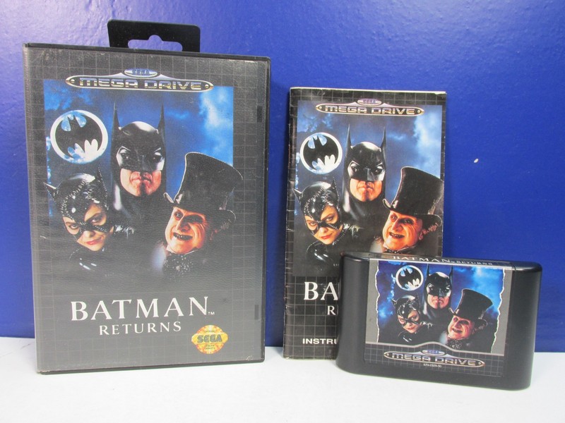 vintage SEGA MEGA DRIVE BATMAN RETURNS VIDEO GAME free uk post MANUAL