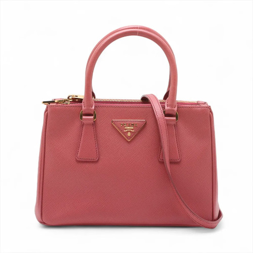 Prada Saffiano Lux Leather 2 Way Handbag Pink