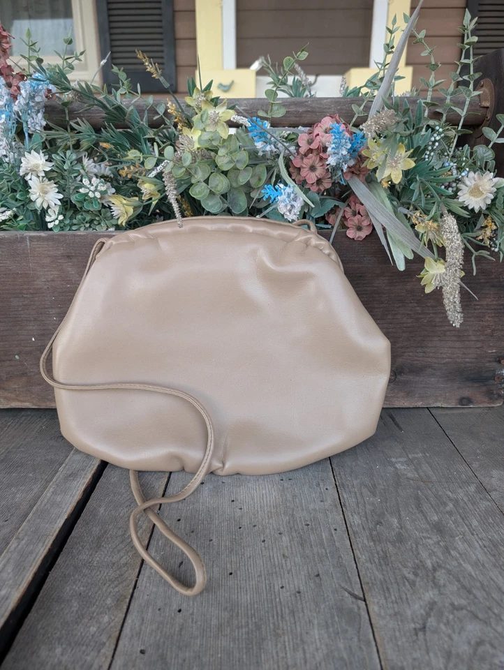 Cartera de hombro vintage bordada gris Cestino años 80 Foto 3 de 4