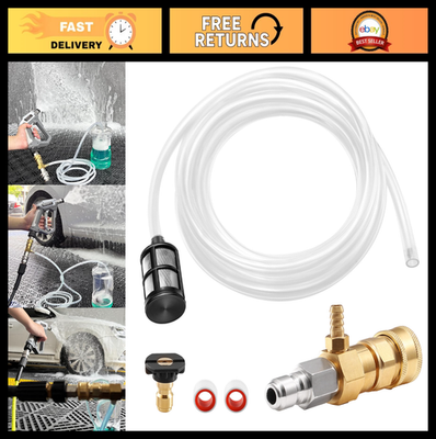 #ad Pressure Washer Chemical Injector Kit 3 8quot; Quick Connect Soap Siphon Hose 3 5 $36.89