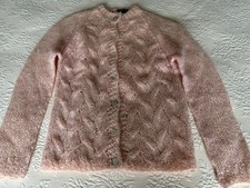60 s Vintage Mohair Sweater Hand Made In Italy In Soft Pink