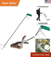 60" Professional Snake Tongs - Stainless Steel, Safe  Durable Handling Tool