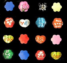 16 Vintage KIDS RINGS LOT Lucite Colorful ACRYLIC 3 - 4 sz 1980s NEW OLD STOCK