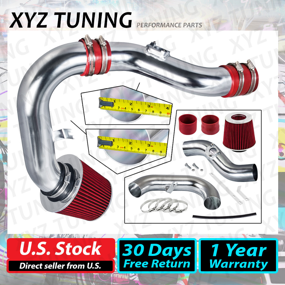 3" RED Cold Air Intake Racing System + Filter For 02-07 WRX/STi 2.0L/2.5L Turbo