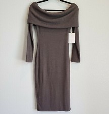 Chelsea28 Dark Charcoal Heather Sweater Dress XS NWT 