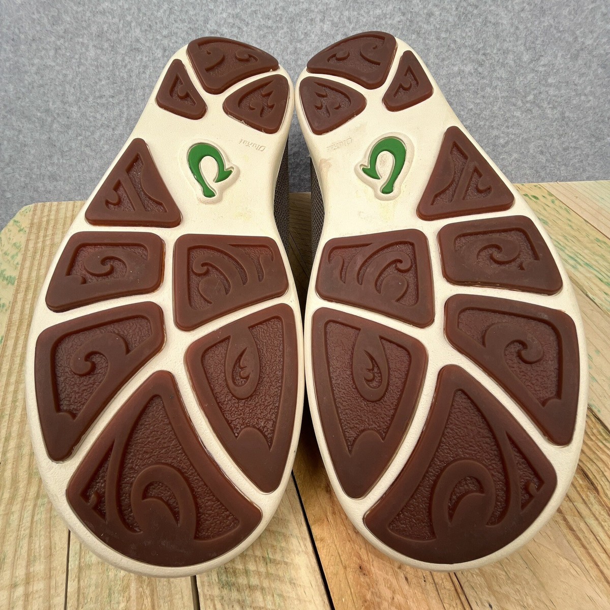 Olukai Nohea Mesh Loafers Mens Sz 9 Mustang Lime Peel Brown  display picture 2