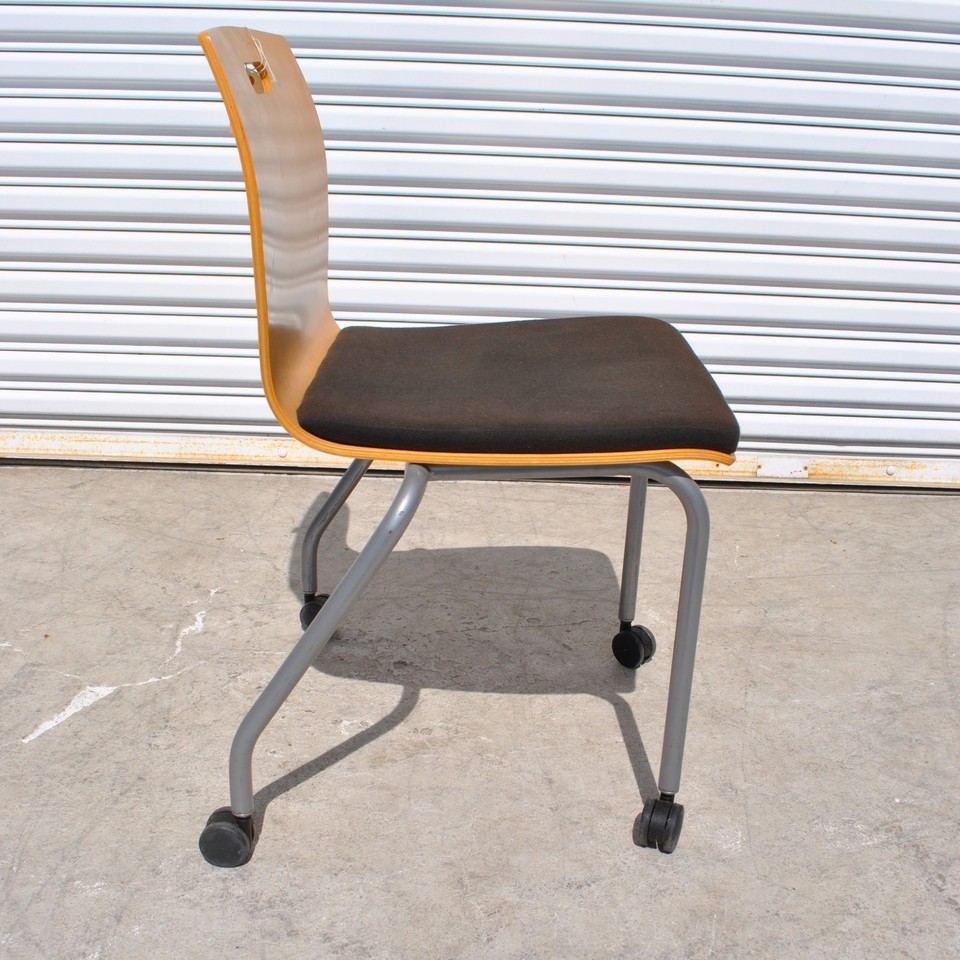 Steelcase Rover Chair Modern Metro Steelcase Mobile Rover Maple Side Chair (MR5699) | eBay