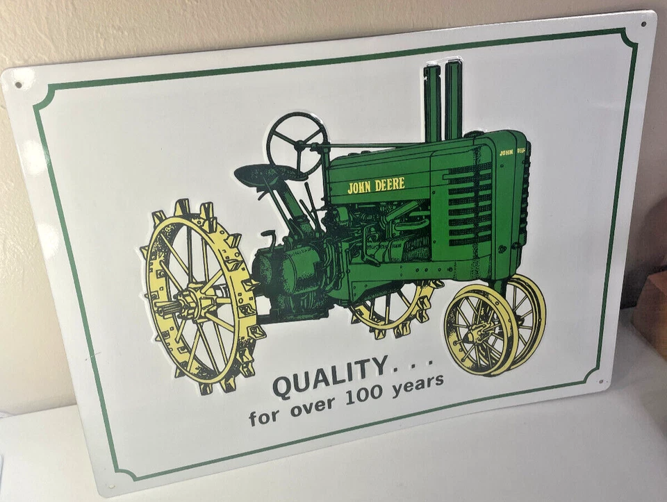 John Deere QUALITY. . . for over 100 years Metal Sign  - Image 2 of 4