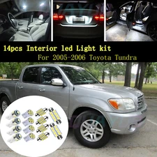 14Pc 6000k White Interior LED Light Bulb Kit Package for 2005-2006 Toyota Tundra