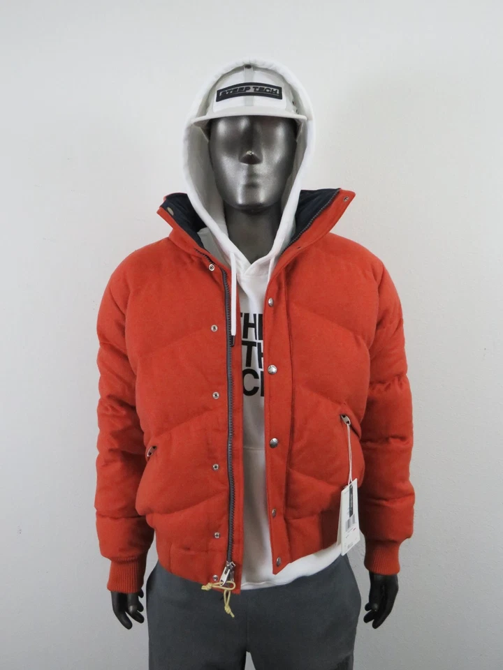 NWT Mens The North Face Brown Label Wool Larkspur Down Insulated Jacket - Orange - Image 3 of 4