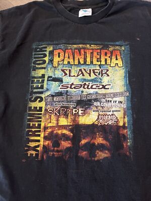 Vintage Pantera, Static X, And Slayer Extreme Steel Tour 2001 T