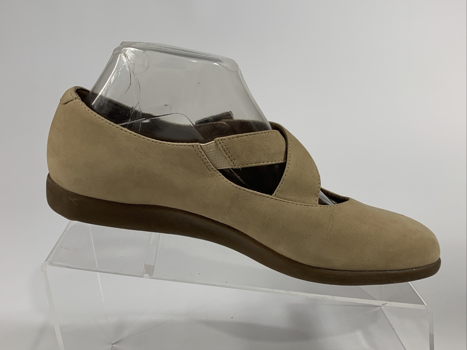 Rockport Mary Jane Women's Size 8 Shoes Beige Nubuck Leather Comfort Flats  | eBay