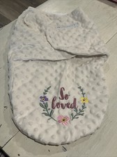 PETITE L'AMOUR Swaddle Sleep Sack Soft Minky Dot Blanket  So Loved  