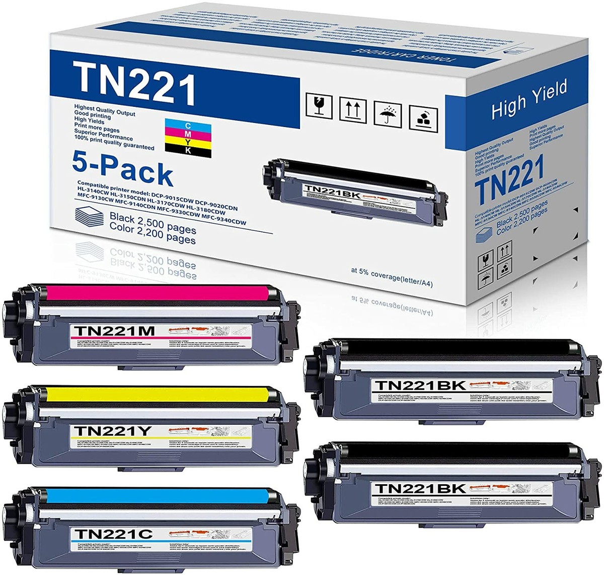 Confezione Da 4 Unità Tamburo Dr221 Per Brother HL-3140CW - Foto 7