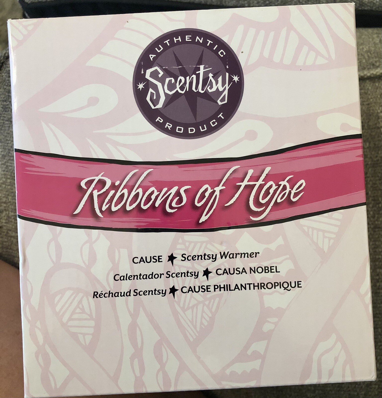 Scentsy Breast Cancer Awareness Ribbons of Hope Wax Warmer NEW