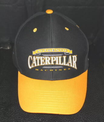 New Authentic CAT Dozer Caterpillar Baseball Cap Black/Yellow Construction Hat