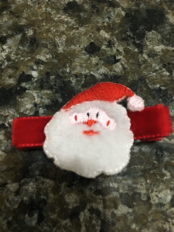No Slippy Hair Clippy NEW SANTA NEW GIRL clip barrette no card-tag