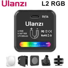 Ulanzi L2 RGB Mini Magnetic COB LED Video Light Full Color for DSLR Camera Gopro