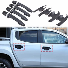Door Handle&Bowl Cover Trim ABS Matte Black For Mitsubishi L200 Triton 2019-2023