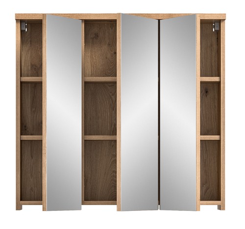 xonox.home Spiegelschrank Badspiegel Spiegel Badschrank Grado Nox Oak 75x80x20cm - Bild 3 von 6