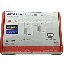 NetGear Powerline 500 Nano Adapter, Model XAVB5101, 500 Mbps - WiFi - Wireless