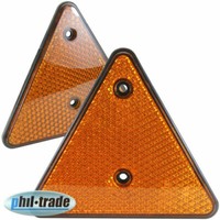 2X Reflektor Dreieck RüCkstrahl Orange Katzenauge AnhäNger LKW E-PrüFzeichen R3