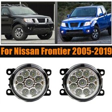 Pair Of Led Bumper Lamp Fog Light For 2005-2019 Nissan Frontier Pc Clear Lens