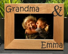 Personalized Engraved Grandma Picture Frame   Custom Gift from Grandchild