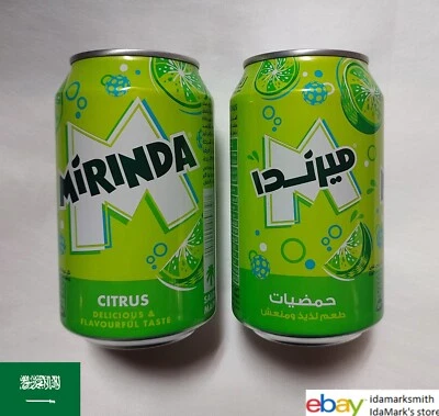 Empty MIRINDA CITRUS Soda SAUDI ARABIA can 2025 Collect Arabic 320ml SA Arab - Image 1 of 4