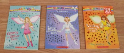 Lot of 3 Scholastic Random Rainbow Magic Fairy Paperback Books By