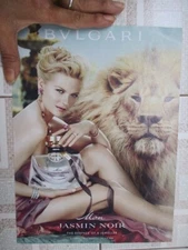 print ad bvlgari jasmin noir perfume art picture lion photo 8x11 inch waterproof