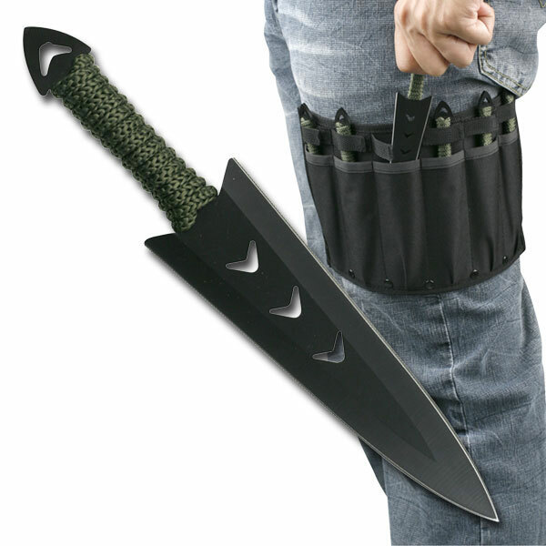 Stealth Kit 6pc Tactical Knives With Leg Sheath 440 Stainless