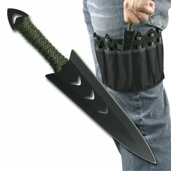 Stealth Kit 6pc Tactical Knives With Leg Sheath 440 Stainless Steel Ninja Knives - Image 2 of 3