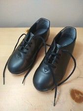 Capezio Tele Tone Black Tap Shoes Size 12.5 M Boy Lace Up