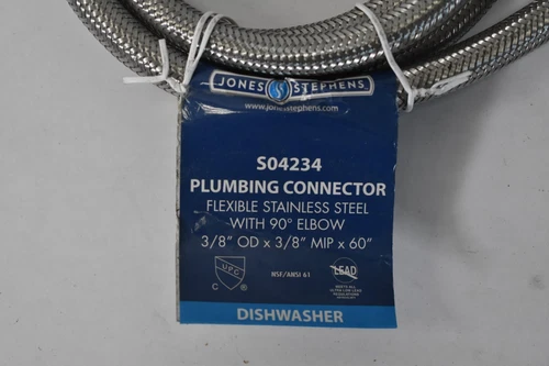 Jones Stephens Plumbing Connector Flexible Stainless Steel Dishwasher Hose - Picture 2 of 5
