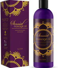 Sensual Massage Oil with Relaxing Lavender Almond Oil and Jojoba for Men/Women