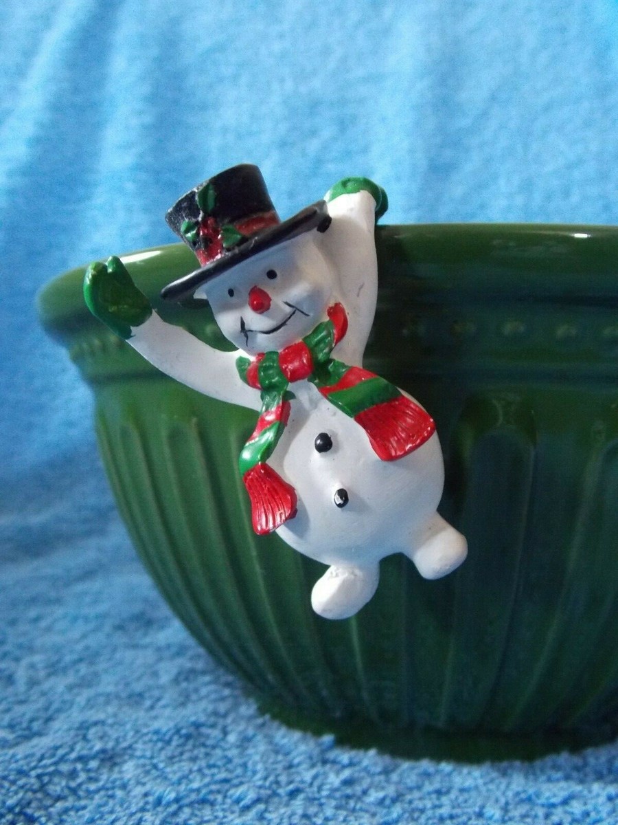 Christmas Hanging Snowman Flower Pot Or Bowl Decoration | eBay