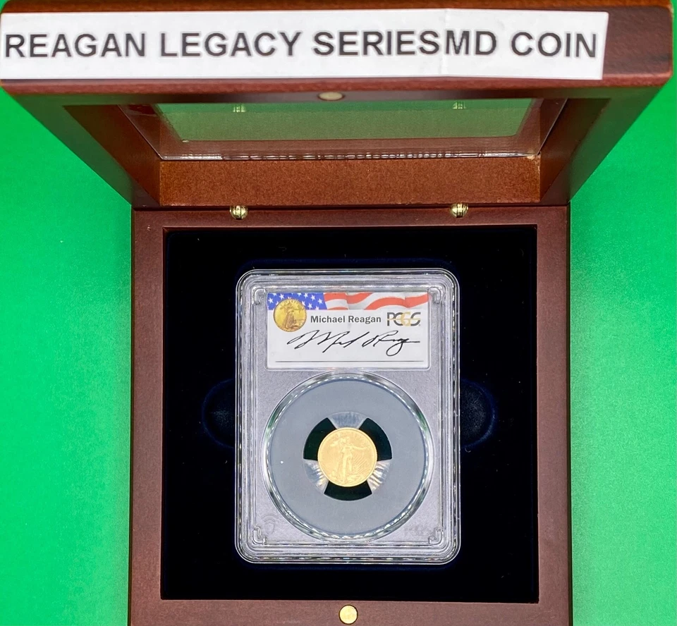 2021 $5 Gold Eagle PCGS MS 70 FDOI TYPE-2 Grade  Reagan Legacy Series - Image 4 of 4
