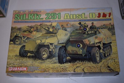Dragon 6233 Sd.Kfz. 251 Ausf. D 3 in 1 251/1 251/9 1:35 NEU mit OVP