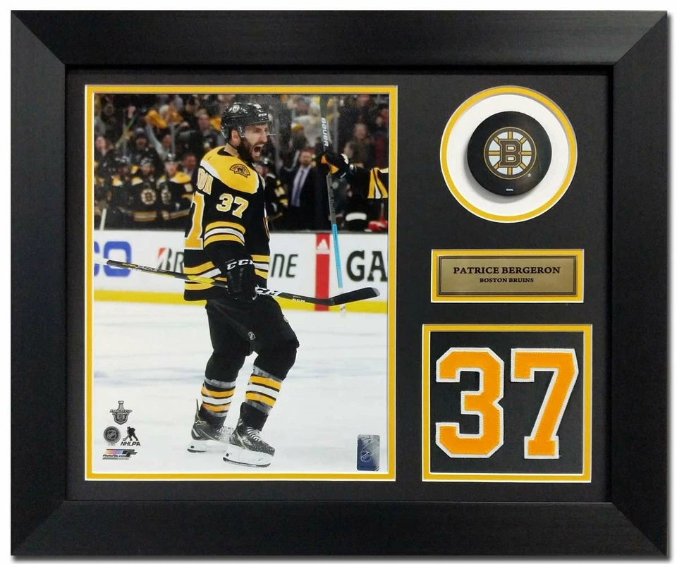 Patrice Bergeron Boston Bruins 20x24 Jersey Number Frame