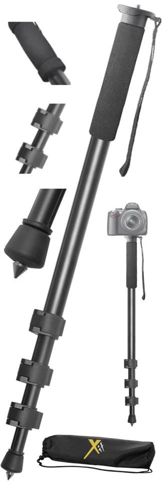 72" TRIPOD + 72" MONOPOD + REMOTE FOR CANON REBEL 5D 6D 7D 60D 70D 80D T5 T6 T5I - Image 3 of 4