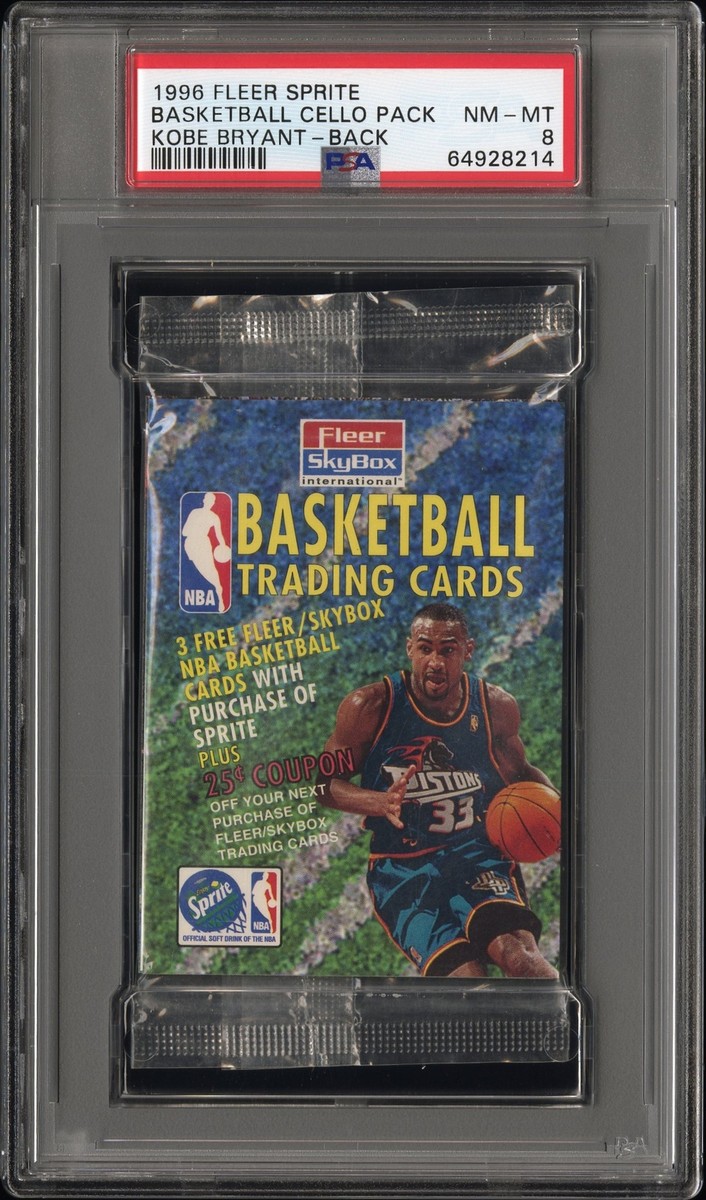 1996-97 Fleer Sprite Basketball Cello Pack Kobe Bryant RC Showing