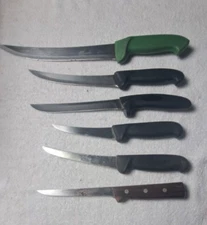 large Fillet Knives Lot Mondin Forschner Chicago cutlery Icel 6 pcs